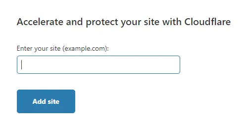 Input domain anda agar bisa menggunakan fasilitas dari Cloudflare
