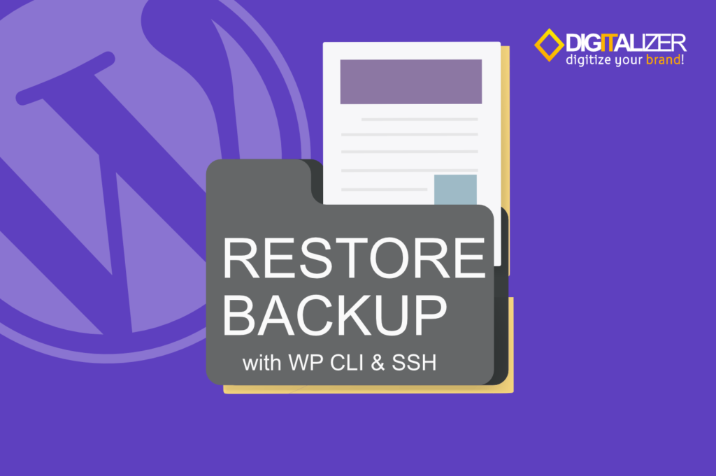 restore from backup WordPress with WP CLI and SSH
